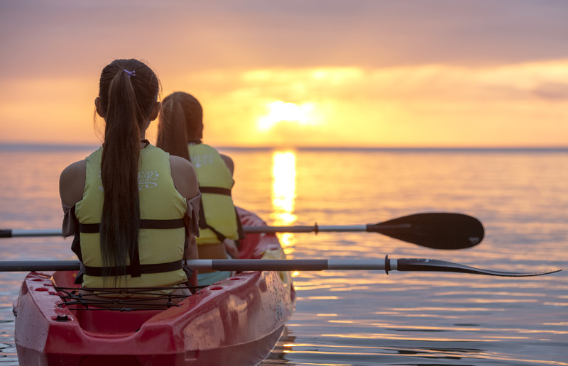 sunset kayak