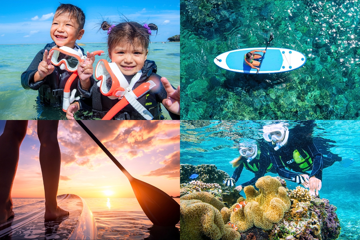 お魚さがしシュノーケル＆サンセットSUPツアー